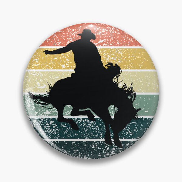Item preview, Cowboy Riding Bucking Bronco Horse Rodeo Vintage Sunset designed and sold by LarkDesigns.