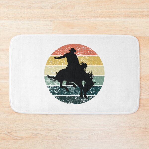 Item preview, Cowboy Riding Bucking Bronco Horse Rodeo Vintage Sunset designed and sold by LarkDesigns.