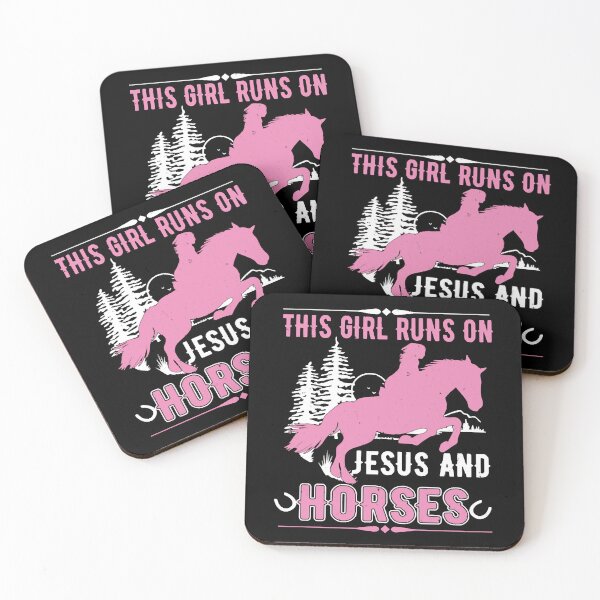 Item preview, This Girl Runs on Jesus and Horses designed and sold by WilsonGaia.