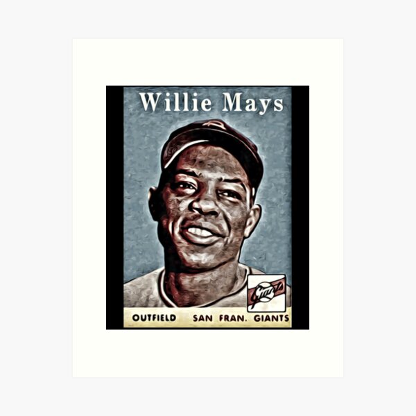 New York Giants Outfielder Willie Mays Wood Print