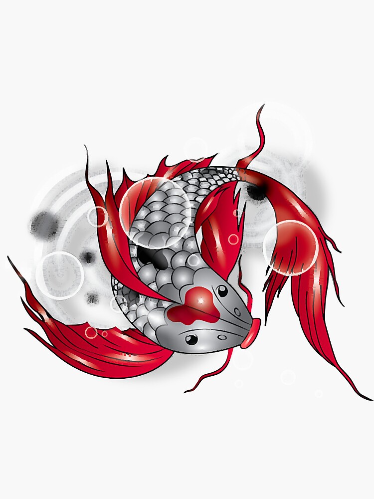 Thumbnail 3 of 3, Sticker, Amazing Koi designed and sold by CrystalSmi3410.