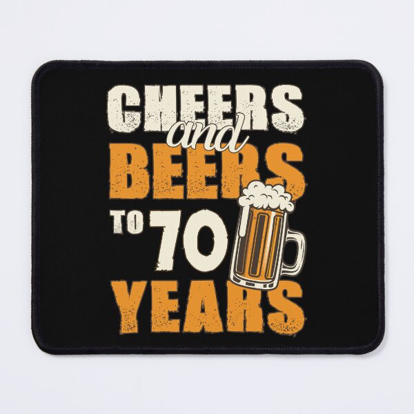 Item preview, Cheers and Beers to 70 years, funny birthday gift designed and sold by HeavyStyle.
