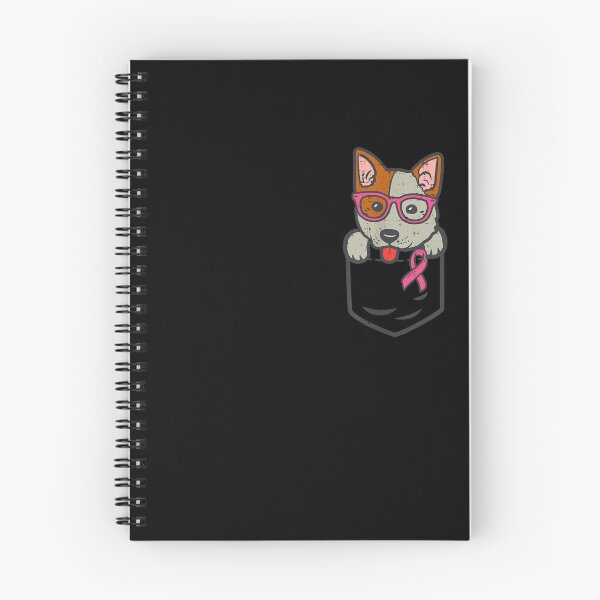 Item preview, Pocket Heeler Pink Ribbon Breast Cancer Awareness Cattle Dog designed and sold by BanDicker.