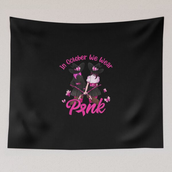 Item preview, Witches In October We Wear Pink Autumn Fall Breast Cancer designed and sold by BanDicker.