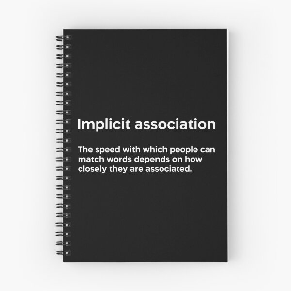 Item preview, Implicit association white designed and sold by EdimQuotes.