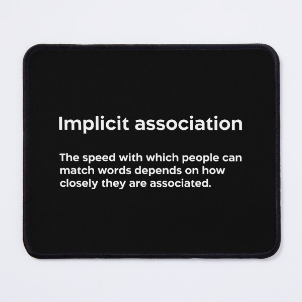 Item preview, Implicit association white designed and sold by EdimQuotes.