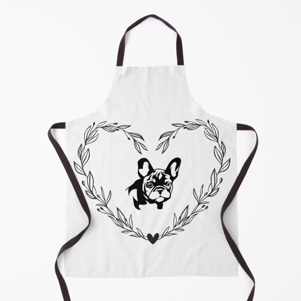 Item preview, A black and white french bulldog wreath heart. French bull dog floral heart Dog flowers wreath heart. designed and sold by Doggymadness.