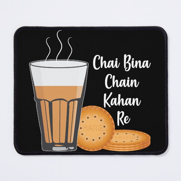 Item preview, Chai Bina Chain Kahan Indian Tea Cup Glass Biscuits designed and sold by alltheprints.