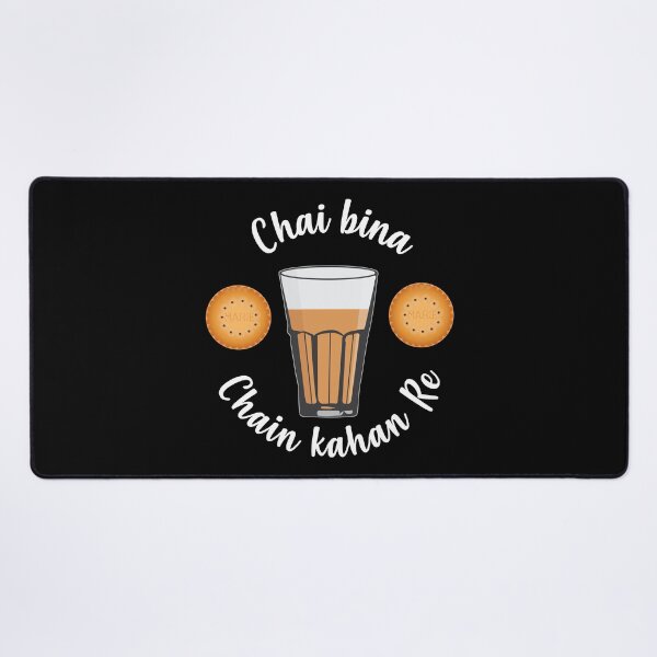 Item preview, Chai Bina Chain Kahan Indian Tea Cup Glass Biscuits designed and sold by alltheprints.