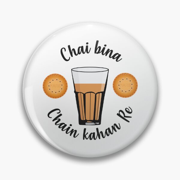 Item preview, Chai Bina Chain Kahan Indian Tea Cup Glass Biscuits designed and sold by alltheprints.
