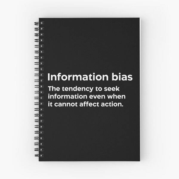 Item preview, Information bias white designed and sold by EdimQuotes.