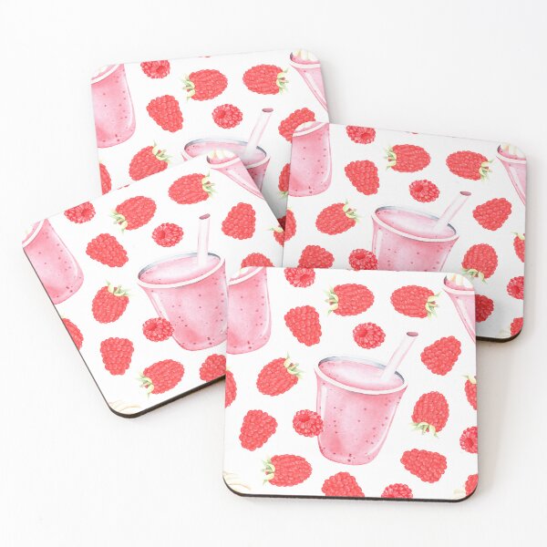 Item preview, Raspberry milkshake. Watercolor drawing. designed and sold by Trilisti.