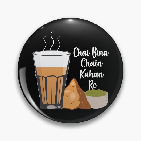 Artikelvorschau, Chai Bina Kette Kahan Hindi Zitat Teeglas Samosa Chutney entworfen und verkauft von alltheprints.