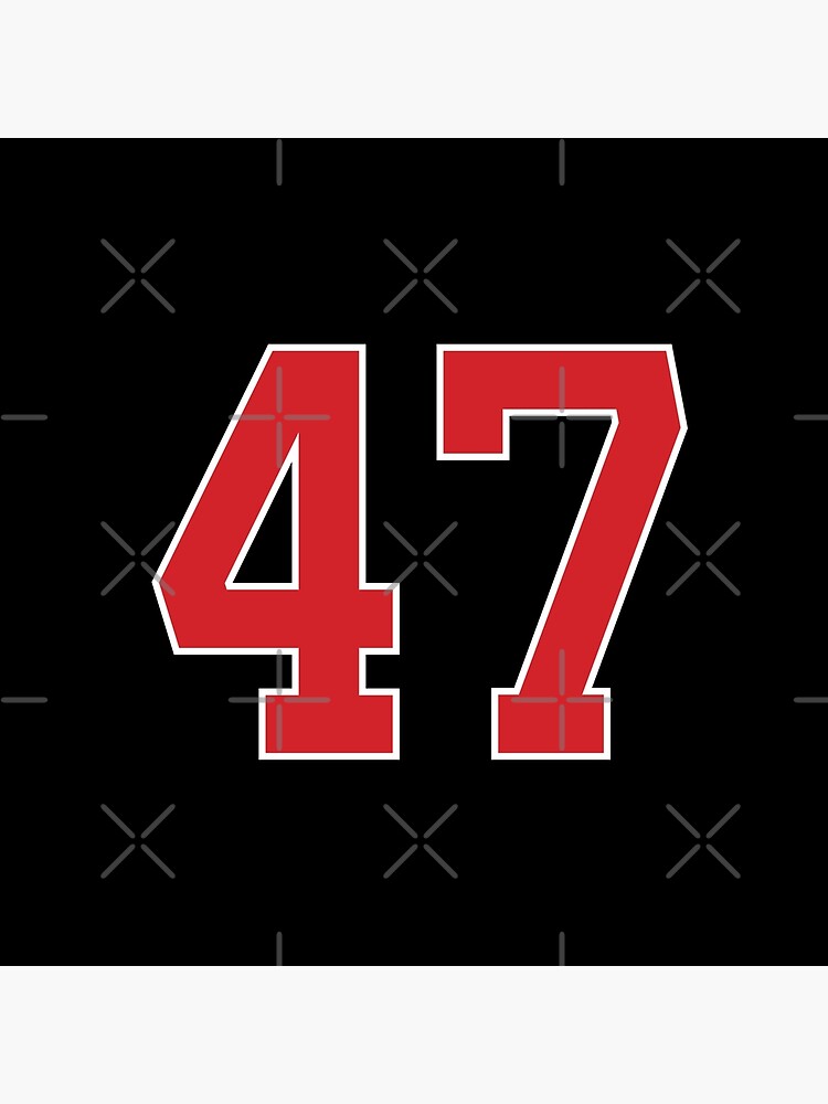 Sports Number 44, red black color lucky sport forty four Sticker for Sale  by ArtIsParty