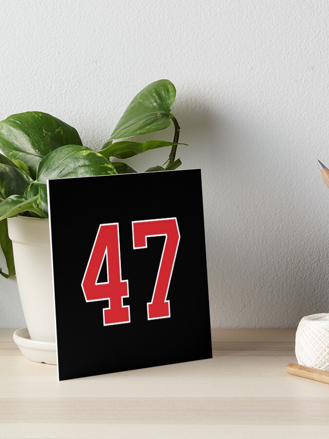 Sports Number 44, red black color lucky sport forty four Sticker for Sale  by ArtIsParty