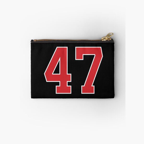Item preview, Sports Number 47, red black color lucky sport forty seven designed and sold by ArtIsParty.