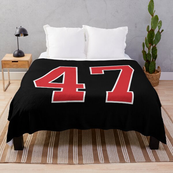 Item preview, Sports Number 47, red black color lucky sport forty seven designed and sold by ArtIsParty.