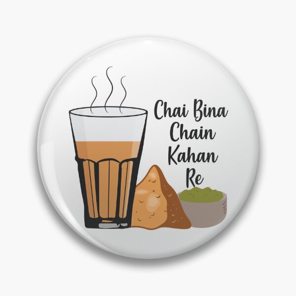 Artikelvorschau, Chai Bina Kette Kahan Hindi Zitat Teeglas Samosa Chutney entworfen und verkauft von alltheprints.