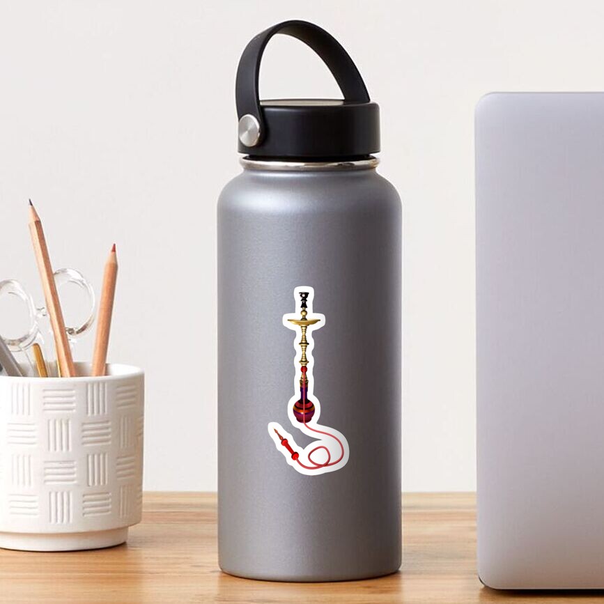 Hookah 3D render - side view Sticker