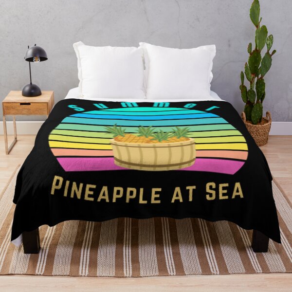 Item preview, Retro Vintage Summer Pineapple at Sea designed and sold by TRISHI CREATION.