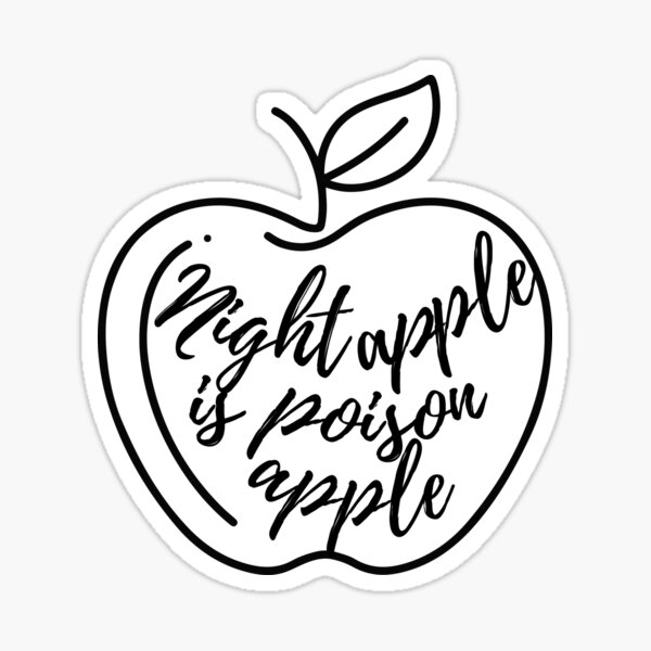"Bts Jungkook funny quote Night apple is poison apple" Sticker by