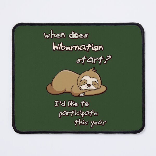 Item preview, When does hibernation start? I'd like to participate this year (sloth) designed and sold by SolidEarthArt.