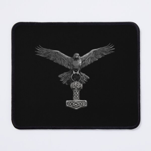 Item preview, Vikings Odin Raven with Thor Mjolnir Hammer & Classic . designed and sold by rasorqlkolat.