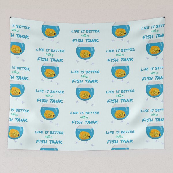 Item preview, life is better with a fish tank  funny gift Idea for  designed and sold by KHELISTORE.