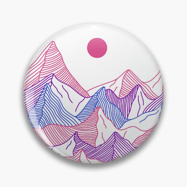 Artikelvorschau, Subtle Bi Pride Mountain Landscape, Discreet Bisexual Pride Flag entworfen und verkauft von SweetestPrints.