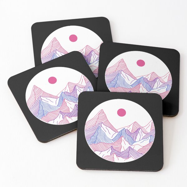 Item preview, Subtle Bi Pride Mountain Landscape, Discreet Bisexual Pride Flag designed and sold by SweetestPrints.