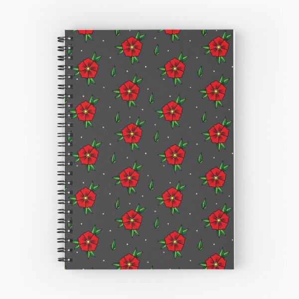 Item preview, Old School Tattoo Flower Pattern designed and sold by SoulArtLove.
