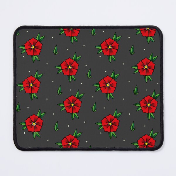 Item preview, Old School Tattoo Flower Pattern designed and sold by SoulArtLove.