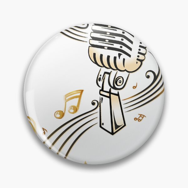 Item preview, Micro rétro avec notes de musique et clef. . classique designed and sold by JULIEANNE89.