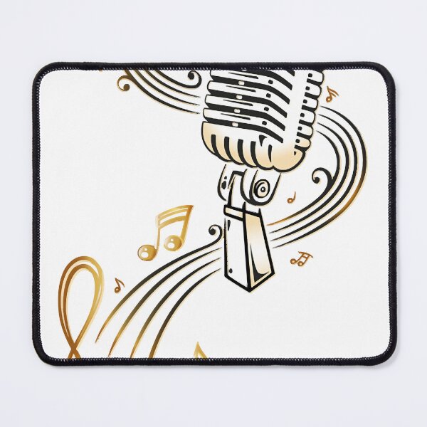 Item preview, Micro rétro avec notes de musique et clef. . classique designed and sold by JULIEANNE89.