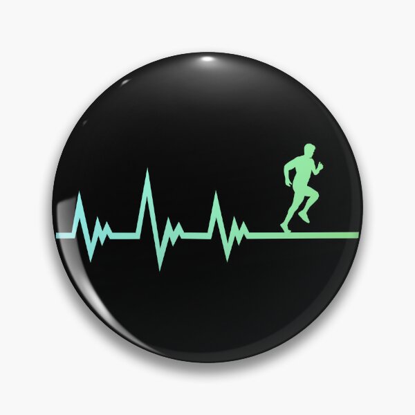 Item preview, Running EKG pulse, runner heartbeat designed and sold by claudiasartwork.
