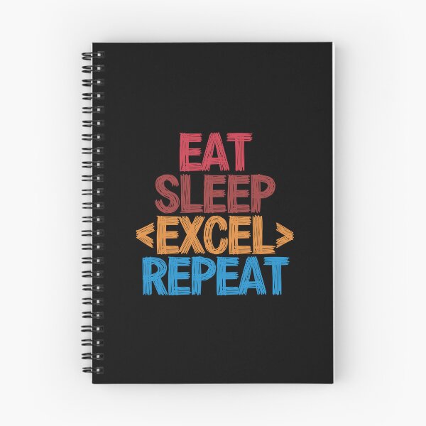 Item preview, Eat Sleep Excel Repeat - Funny Retro Vintage Colors Typography Satire designed and sold by FunnyHomeQuotes.