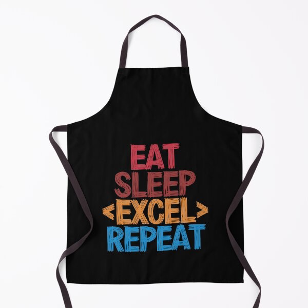 Item preview, Eat Sleep Excel Repeat - Funny Retro Vintage Colors Typography Satire designed and sold by FunnyHomeQuotes.