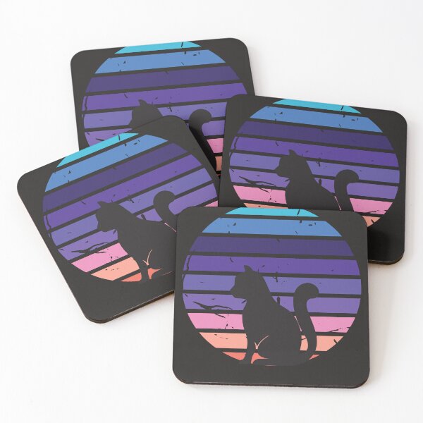 Item preview, Retro cat chill out sunset  designed and sold by azghari.