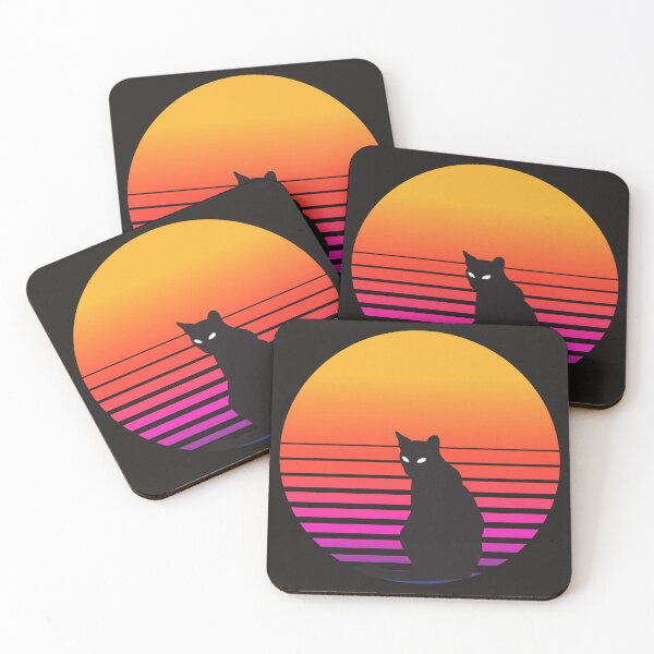Item preview, Retro cat chill out sunset 2 designed and sold by azghari.
