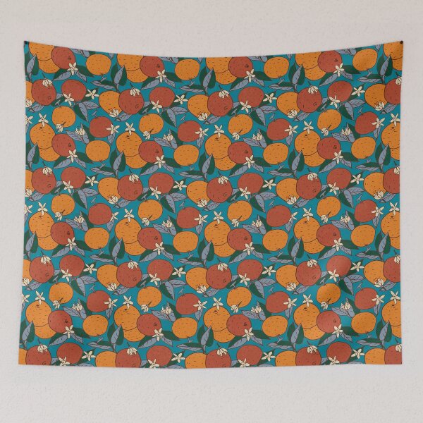 Item preview, Bitter  orange on turquoise  designed and sold by Amilia Korre.