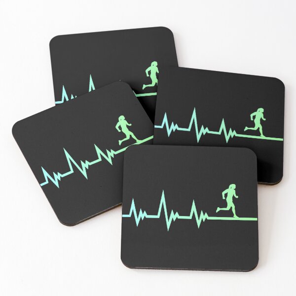Item preview, Running EKG Pulse, Runner Heartbeat - Running Woman designed and sold by claudiasartwork.