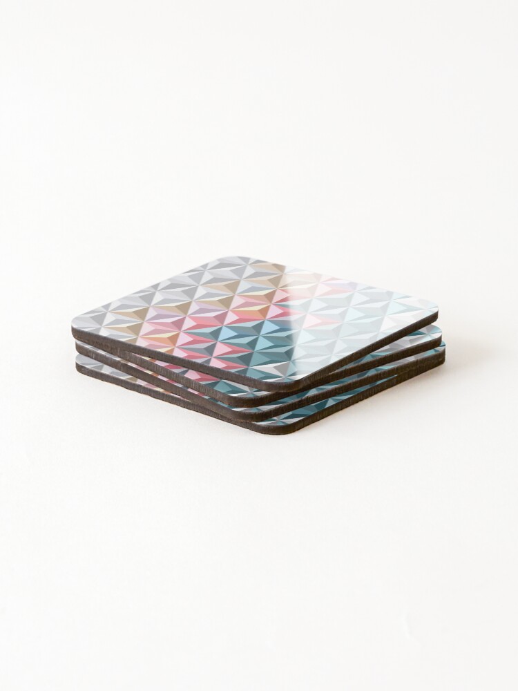 Thumbnail 4 of 5, Coasters (Set of 4), Geometric triangular pattern designed and sold by siloto.