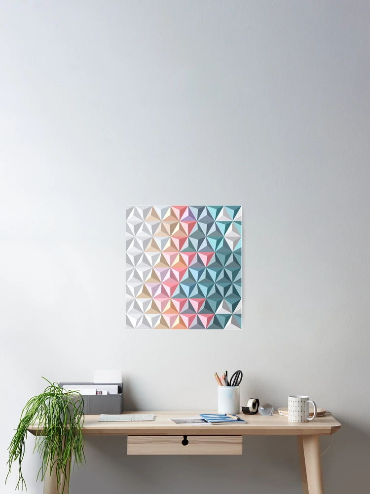 Thumbnail 2 of 3, Poster, Geometric triangular pattern designed and sold by siloto.