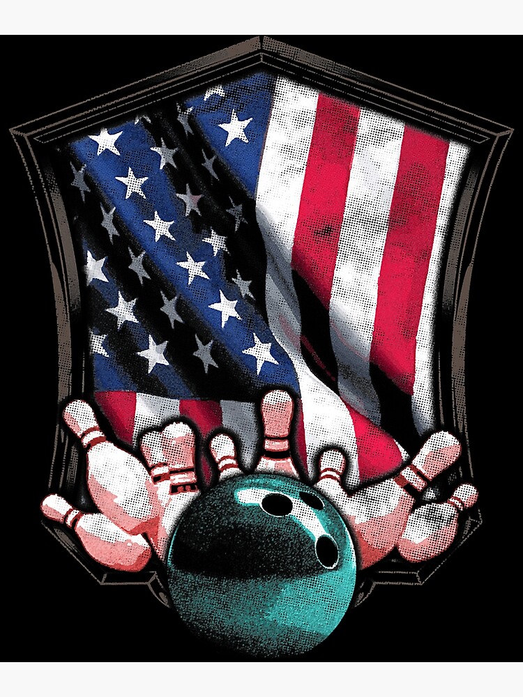 “Bowling American USA Flag Bowling” Poster for Sale by fultond | Redbubble