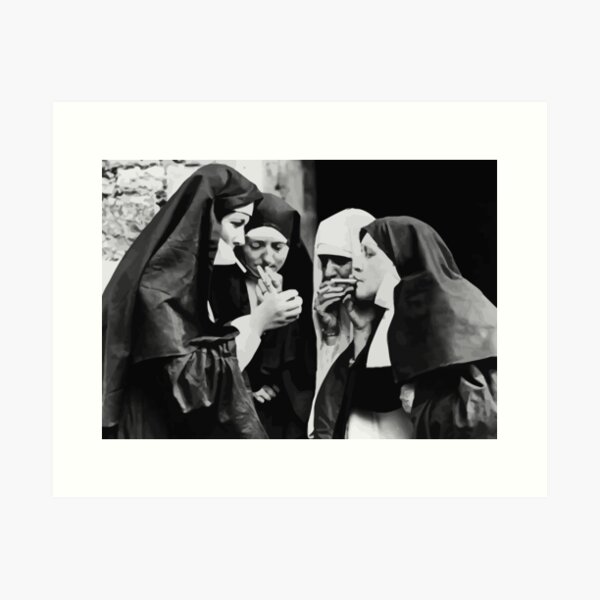 Item preview, Nuns Smoking designed and sold by Ashley Lustful.