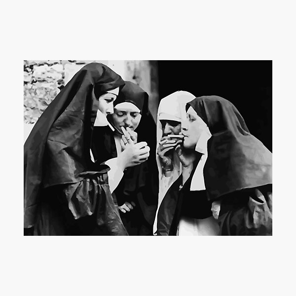 Item preview, Nuns Smoking designed and sold by Ashley Lustful.