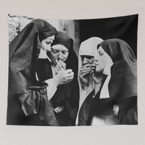 Item preview, monjas fumando designed and sold by Ashley Lustful.