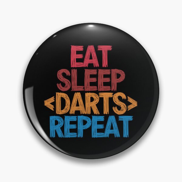 Item preview, Eat Sleep Darts Repeat - Funny Retro Vintage Colors Typography Satire designed and sold by FunnyHomeQuotes.