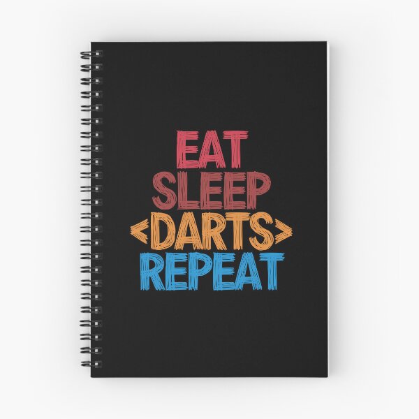 Item preview, Eat Sleep Darts Repeat - Funny Retro Vintage Colors Typography Satire designed and sold by FunnyHomeQuotes.