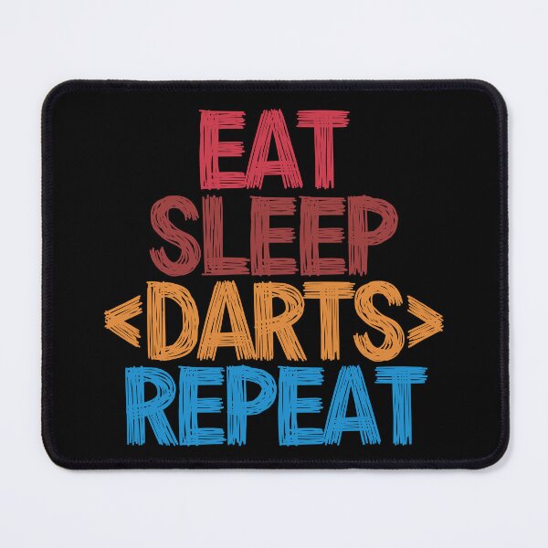 Item preview, Eat Sleep Darts Repeat - Funny Retro Vintage Colors Typography Satire designed and sold by FunnyHomeQuotes.